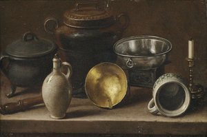 Bodegón con utensilios de cocina